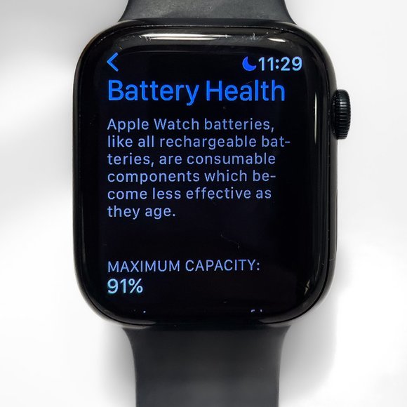 Apple Watch Series 7 GPS + Cellular Aluminum 45mm Black Midnight Sport Band M/L - Picture 5 of 16